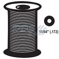 Black Vinyl Hollow Round Screen Spline 66-77