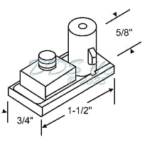 Benchmark Metal Closet Door Pivot Bracket 7-247
