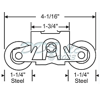 Sliding Patio Door Roller 750-1997061R