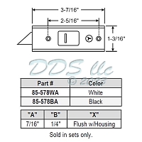 Window Tilt Latch Set 85-578WA 1