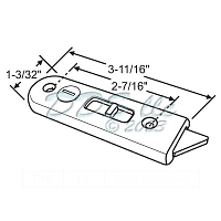 PGT Window Tilt Latch LH 85-6004LHBG 1