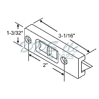 Fiberlux Window Tilt Latch Set 85-618WA 1