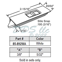 Snap in Tilt Latch 85-892WA 1