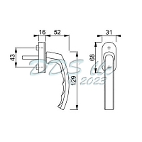 Hoppe Window Handle 850-10761612 2