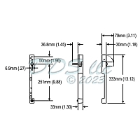 Hoppe Dallas Keyed LH Sliding Door Handle Set 11605510 1