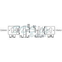 Hoppe Key Cylinder Rosettes Black 11795001 1