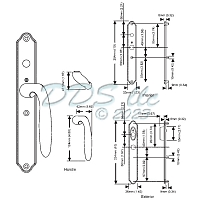 Hoppe Active Sliding Door Handle Set 2082249 2