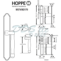 Hoppe M574-M2170 Active Sliding Door Handle Set 2081861 1
