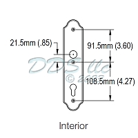 Hoppe M3965N Interior Handle Backplate 2411313 1