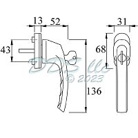 Window Handle 850-2908611 2