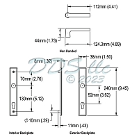 Hoppe Dallas M1643/2161N Fixed Dummy Handle Set 3764866 2