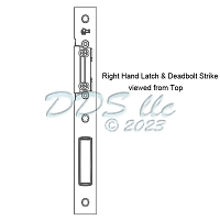 Hoppe Key Operated Latch and Deadbolt Strike Plate RH 40005859 1