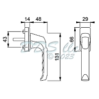 Hoppe Window Handle 850-8148132 1