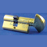 Atrium Lock Single Profile Cylinder – 2-1/2" Brass Finish With 3 Keys For French Doors