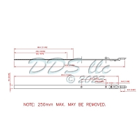 GU Top Extension Black 500mm 854-14415