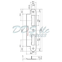 GU Door Lock Middle Keeper 854-15841 2