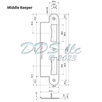 GU Latch and Deadbolt Strike Plate Black 854-15553 2