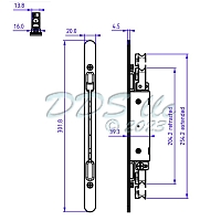 GU Ferco Astragal Mortise Lock Flush Bolt 854-15722 1