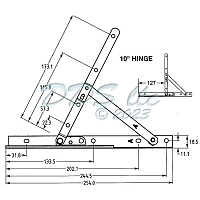 GU Casement Hinge Set 854-16184 1