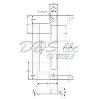 GU Latch and Deadbolt Strike Plate Black 854-16298 1