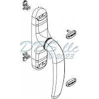 Giesse Unica Cremone Handle Black 856-16154B 1