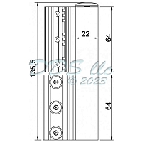 Giesse Celera Door Hinge Silver 856-16174SV 1