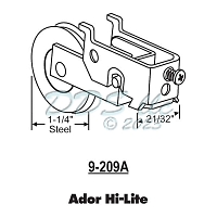 Ador Hi-Lite Patio Door Roller 9-209A 1