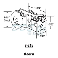 Acorn Patio Door Roller Assembly 9-215 2