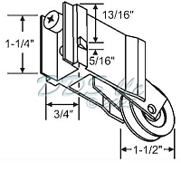Patio Door Roller 9-247-1.25SPB 1