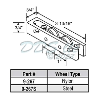 Tandem Patio Door Roller 9-267 2