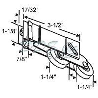 Thermalume Tandem Patio Door Roller 9-368SS-SPB
