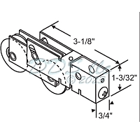 Tandem Patio Door Roller 9-403BSPB 1