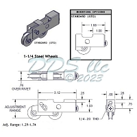 Tandem Sliding Patio Door Roller 9-431