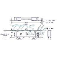 Tandem Sliding Patio Door Roller 9-537ET-SS