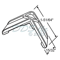 Window Screen Corner Key 90-346P 2