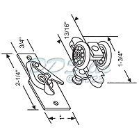 Closet Door Bi-Pass Hanger 900-10534 1