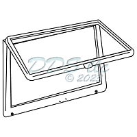 Plastic Hinged Wicket White 900-15154W