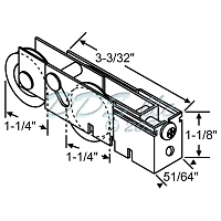 Wells Sliding Patio Door Roller 900-19536ss