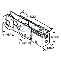Wells Sliding Patio Door Roller 900-19536A