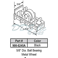 Acorn Sliding Window Roller 900-8245A 1