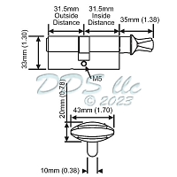 Hoppe Full Key Cylinder 3141941 1