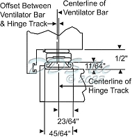 14" Anderberg 401 Series Stainless Steel Hinge 28-14-12-0 1