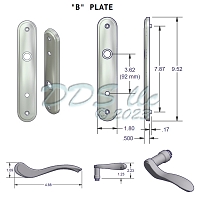 Amesbury Active Door Handle Set LH 55-110LHSNK 2