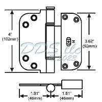 Windsor Adjustable Guide Hinge 56-223PB 1