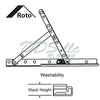 Roto Casement Hinge HG05 28R-13-1ss
