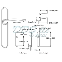 Hoppe Toronto Dummy Door Handle Set 2081570 2