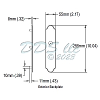 Hoppe M3965N Exterior Handle Backplate 2412164 1