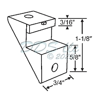 PGT Fixed Panel Clip PDB 33 WH 2