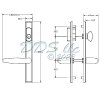 GU Torino Active Door Handle Set Satin Nickel 854-15881 2