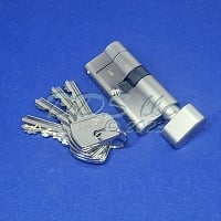 Euro Profile Key Cylinder Satin Nickel VT10029-SNK 1